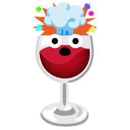 exploding head and wine glass