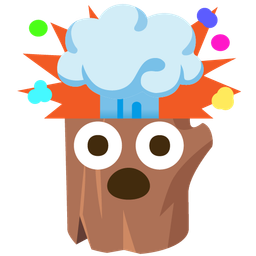 exploding head and wood