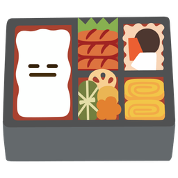 expressionless face and bento box