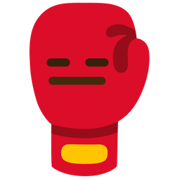 expressionless face and boxing glove