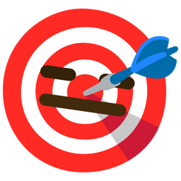 expressionless face and bullseye