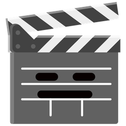 expressionless face and clapper board