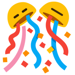 expressionless face and confetti ball