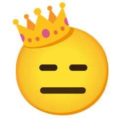 expressionless face and crown