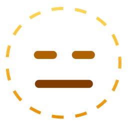 expressionless face and dotted line face