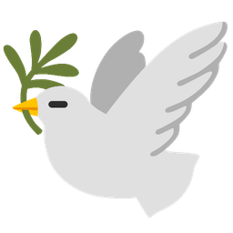 expressionless face and dove