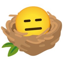 expressionless face and empty nest