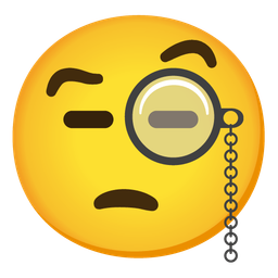 expressionless face and face with monocle