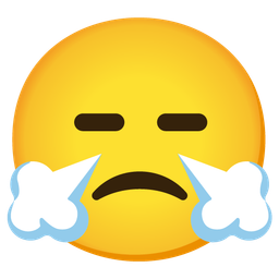 expressionless face and face with steam from nose