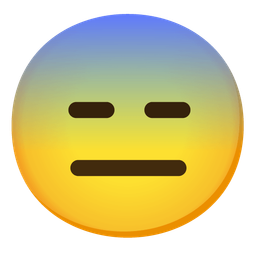 expressionless face and fearful face