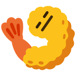 expressionless face and fried shrimp