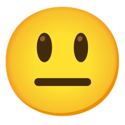 Expressionless face and Grinning face with big eyes