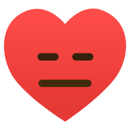 expressionless face and heart suit