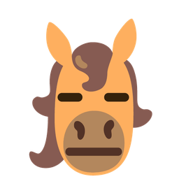expressionless face and horse