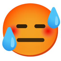 expressionless face and hot face