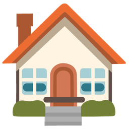 expressionless face and house