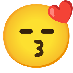 Expressionless face and Kissing face with smiling eyes