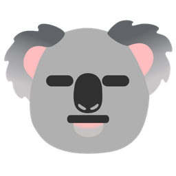 expressionless face and koala