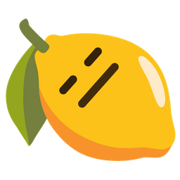 expressionless face and lemon