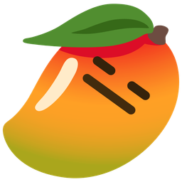 expressionless face and mango