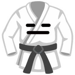 expressionless face and martial arts uniform