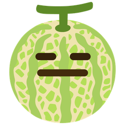 expressionless face and melon