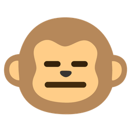 expressionless face and monkey face