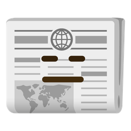 expressionless face and newspaper