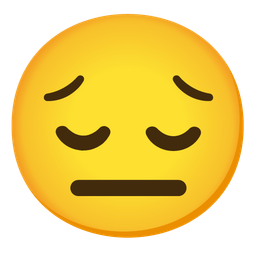 expressionless face and pensive face