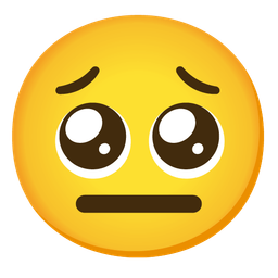 expressionless face and pleading face