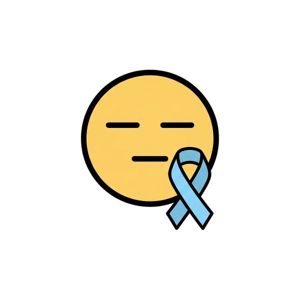 Expressionless face and Reminder ribbon