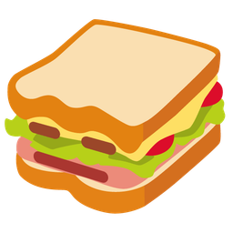 expressionless face and sandwich