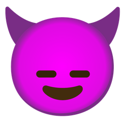 expressionless face and smiling face with horns