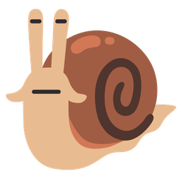 expressionless face and snail