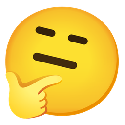 expressionless face and thinking face