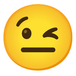 Expressionless face and Winking face