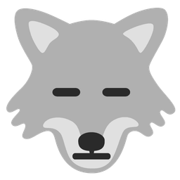 expressionless face and wolf