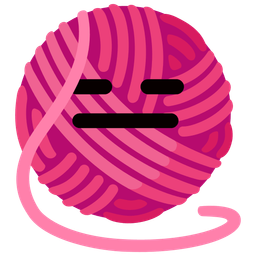 expressionless face and yarn