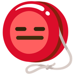 expressionless face and yo-yo