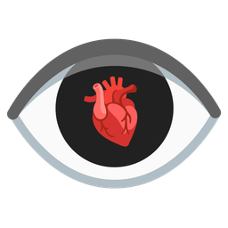eye and anatomical heart