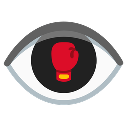 eye and boxing glove