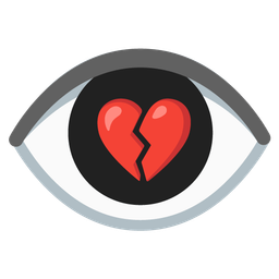 eye and broken heart