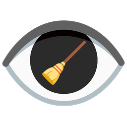 eye and broom