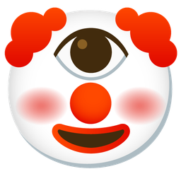 eye and clown face