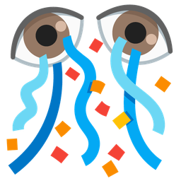 eye and confetti ball