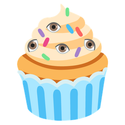 eye and cupcake