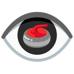 eye and curling stone