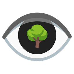 eye and deciduous tree