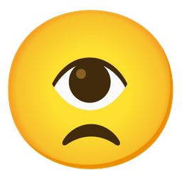 eye and disappointed face