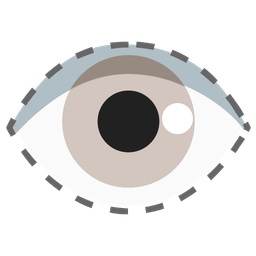 eye and dotted line face